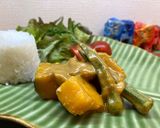 オクラと南瓜のカレークリーム煮🎃作り方4写真