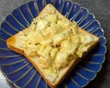 サラダ感覚で♡和風白菜チーズトースト作り方5写真