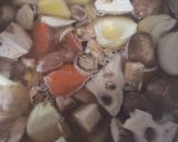 圧力鍋でヘルシー鶏肉と根菜のほっこり煮物作り方4写真