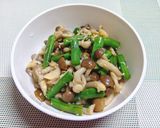 いんげんとしめじの塩麹蒸し焼き作り方4写真