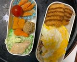 レンジ簡単梅味噌クリーム味オムライス弁当作り方17写真