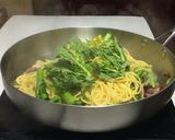 菜の花と蛤とホタルイカのパスタ作り方20写真