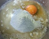 九条ねぎとひき肉のお好み焼き作り方1写真