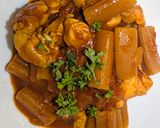 トマトと鶏肉のドライカレー風マカロニ作り方10写真