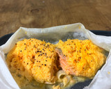 人参マヨソースをのせた鮭のホイル焼き作り方6写真