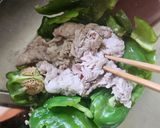 そば素麺に無限ピーマン豚バラ♪昼食夕食♪作り置き作り方1写真