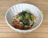 長芋と小松菜の塩昆布桜エビ和え作り方4写真