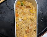 レンジ簡単梅クリーミー焼うどん味炒飯弁当作り方13写真