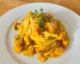 カボチャとグアンチャーレのパスタ作り方8写真