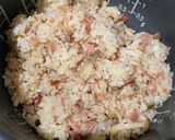 マジうま❗️ベーコンとしめじの混ぜごはん作り方1写真