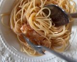 桃と生ハム、冷凍トマトの冷製パスタ作り方7写真
