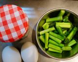 アスパラと卵のトマトオイル炒め作り方1写真