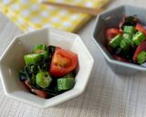 オクラとトマトの酢の物作り方4写真