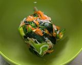 豆腐でヘルシーに☆温玉のせビビンバ丼作り方4写真