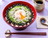バター醤油　温泉卵しらす丼　簡単　糖質オフ　美味作り方3写真