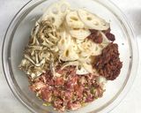 ワンボールレンジ、豚肉と蓮根の梅肉蒸し！作り方3写真