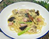 茄子と舞茸とベーコンの和風パスタ作り方11写真