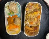 レンジ簡単中華風梅タコライス味炒飯弁当作り方16写真