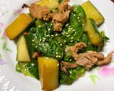 レタス、きゅうり、豚肉の中華風炒め作り方8写真