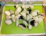 茄子と鶏肉の照り煮作り方1写真