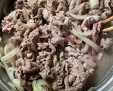 牛豚丼(温玉のせ)作り方4写真