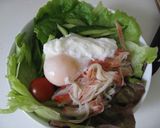 半熟玉子がのったサラダうどん♪作り方3写真