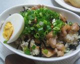 カリカリチキンの親子茶漬け作り方4写真
