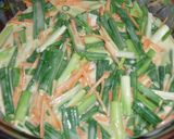混ぜて焼くだけ　野菜タップリ　ネギチヂミ作り方2写真