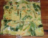 混ぜて焼くだけ　野菜タップリ　ネギチヂミ作り方6写真