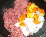 野菜と挽肉のとろっと炒め作り方2写真
