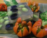 水玉模様が涼しげ！枝豆と黒豆の寒天寄せ作り方7写真