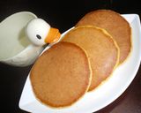 もちっ!豆乳と強力粉の人参ホットケーキ♪作り方5写真