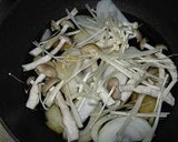 きのこの玉子とじ丼作り方1写真