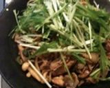 豚バラ肉&みずなのゆずコショウパスタ作り方4写真