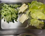 【お一人様つまみ】春のミニ豚チー野菜巻き作り方1写真