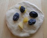 黒豆と栗を包んだ・・緑茶パン作り方4写真