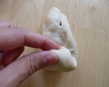 黒豆と栗を包んだ・・緑茶パン作り方5写真