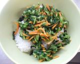 ☆さっぱり壬生菜で梅しらす丼☆作り方2写真
