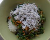☆さっぱり壬生菜で梅しらす丼☆作り方3写真