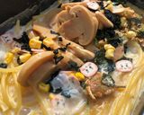 ▲山ごはん▲松茸風味ちいかま豆乳パスタ作り方4写真