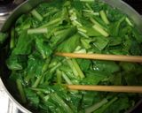 小松菜とひら天の煮物作り方2写真