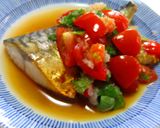 トマト＆大葉おろしポン酢でさっぱり焼き鯖作り方4写真