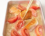 にんにくスゴだれで鮭とトマトの焼きびたし作り方4写真