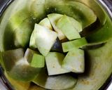 薩摩芋、白茄子、椎茸のお味噌汁作り方2写真