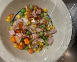 全てレンジ洋風万能梅トマト味炒飯弁当作り方3写真