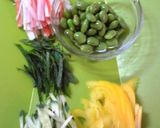 オホーツクと彩り野菜de白だし茶巾しぼり作り方1写真
