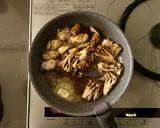 牡蠣と舞茸のバタポン焼き作り方5写真
