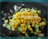 胡瓜&エリンギ&コーンの胡麻味噌バター作り方1写真