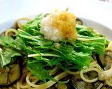 夏はサッパリと！ナスとしめじの冷製パスタ作り方9写真