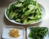 きゅうりと青じそのさっぱり炒め作り方1写真